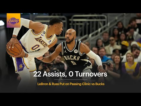 22 ASSISTS AND 0 TURNOVERS!! LeBron James & Russell Westbrook put on Passing Clinic in Win vs Bucks