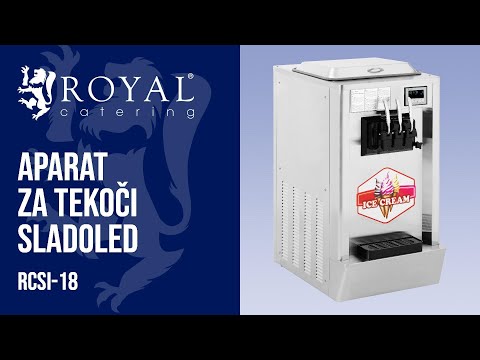 videoposnetek - Aparat za tekoči sladoled - 1640 W - 23 l/h - 3 okusi - Royal Catering