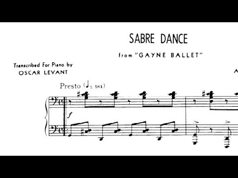Aram Khachaturian/Oscar Levant - Sabre Dance, from "Gayane" (audio + sheet music)