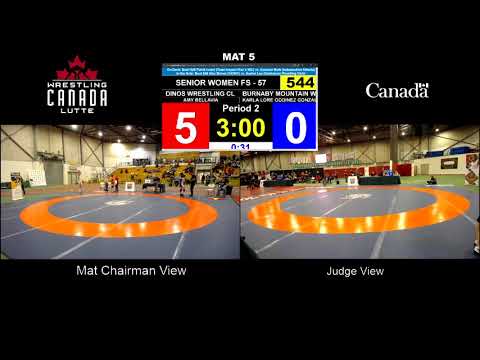 544 Senior 57kg WW Final 3rd 5th Amy BELLAVIA Dinos Wrestling Club vs Karla Lorena GODINEZ GONZALEZ