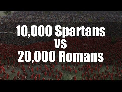 10,000 Spartans vs 20,000 Romans - Epic Battle Simulator