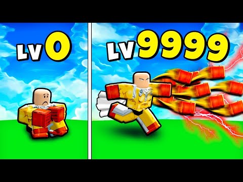 VIREI O SAITAMA E CONSEGUI FORÇA E SOCOS INFINITOS NO ROBLOX (One Punch Fighters Clicker Simulator)