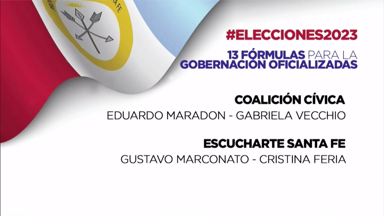 Se oficializaron 13 fórmulas para competir por la gobernador de Santa Fe