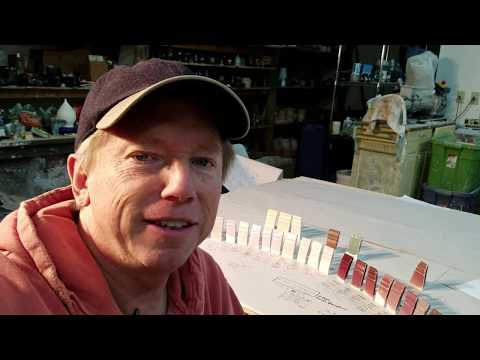 Cone 6 Burgundy colorants in various glaze bases (Free Online Glaze Class Pt. 7)