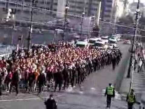 SLAVIAFOREVER.CZ  - Pochod na derby - 9.10.2007