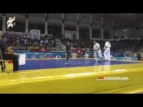 WKO EC 2016, 1 round +85 Abdellah imrane Yahi (Spain, aka) - Kamal Dzholiyev (Azerbaijan)