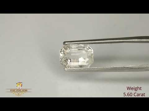 White Sapphire 5.59ct. (Luxury) video