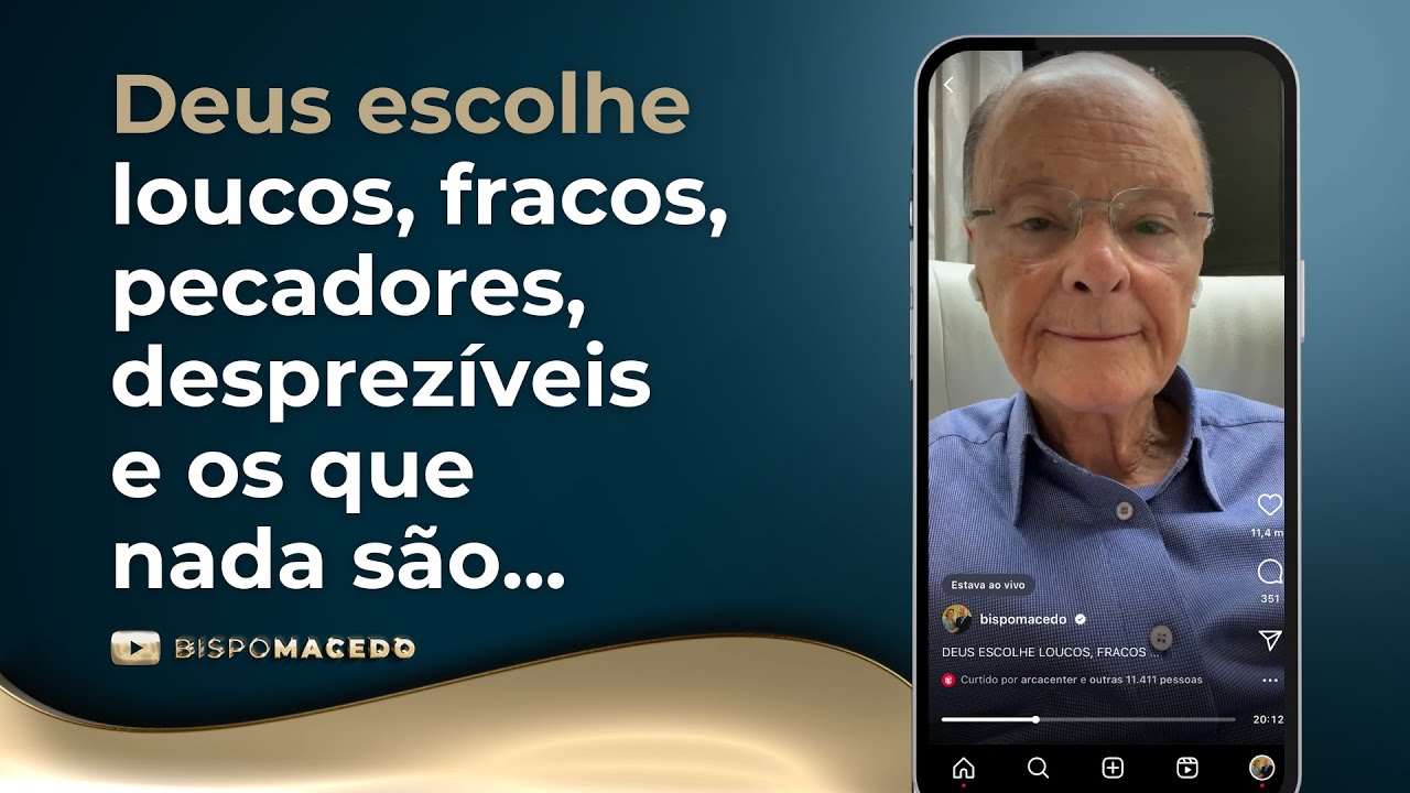 Deus escolhe loucos, fracos, pecadores, desprezíveis e os que nada são... - Meditação 06/04/23