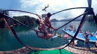 Russian Swing Flips - Behind the Scenes 360 Video | PEOPLE ARE AWESOME