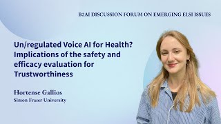 Un/regulated Voice AI for Health | Hortense Gallois | ELSI Discussion Forum