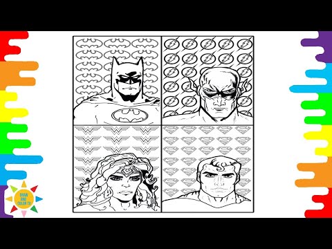 JUSTICE LEAGUE Coloring Page | BATMAN | FLASH | SUPERMAN Coloring |Jim Yosef - Firefly [NCS Release]
