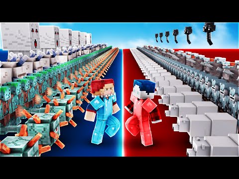 WHICH MINECRAFT MONSTER ARMY IS STRONGER?