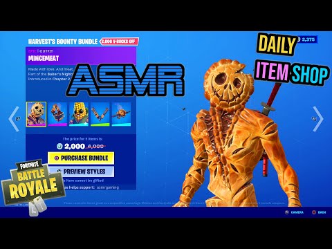 ASMR | Fortnite NEW Harvest's Bounty Bundle Pack! Daily Item Shop Update 🎮🎧 Relaxing Whispering 😴💤