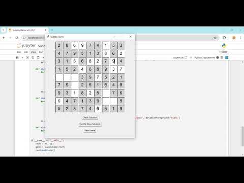 Sudoku Game With Gui Python Project Source Code