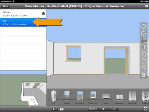 WinWorker Raumaufmaß für iPad und iPad mini