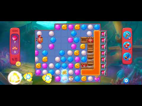 Fishdom Hard Level 12225 (with full seashell and timed double bomb booster) @choraelmin