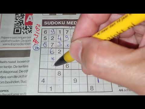 Today advanced level! (#3183) Medium Sudoku puzzle. 08-02-2021