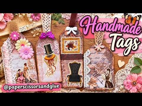 :🌸 Handmade Vintage Tags | Easy Shabby Chic Junk Journal Craft Ideas ✂️✨