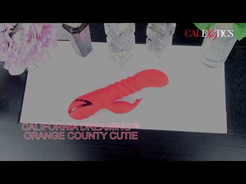 Видео Вибромассажер с поступательным движением California Dreaming Orange County Cutie