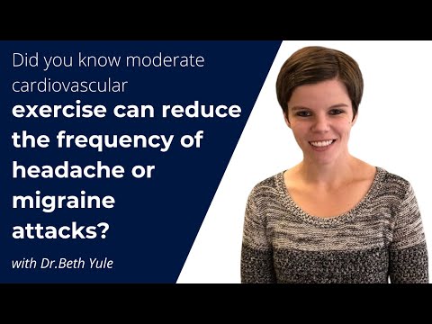 Did you know moderate cardiovascular exercise can  reduce the frequency of migraine attacks?