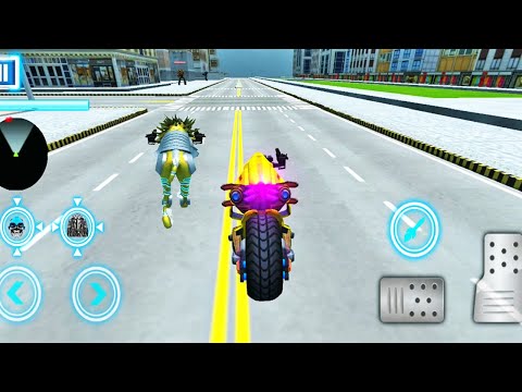Bike Robot Lion Transform Shooting Games | Robot Bike Racing Games | Android Gameplay #52