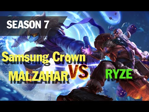 Season 7 Samsung Crown MALZAHAR vs RYZE l LOL League of legends