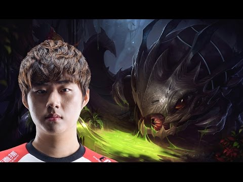 SKT Bang as Kog'maw/Lulu vs Ezreal/Karma bot S7