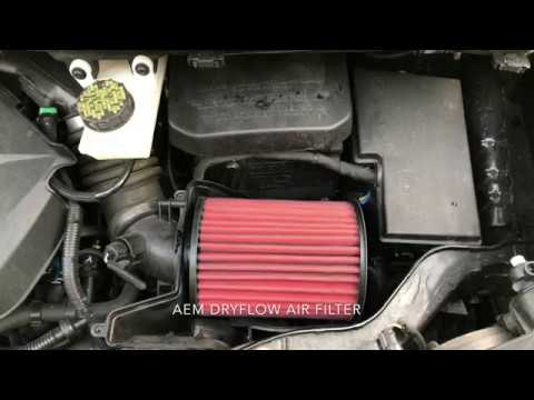Stock vs AEM Dryflow Air Intake Filter 2014 Ford Escape SE 1.6L Ecoboost