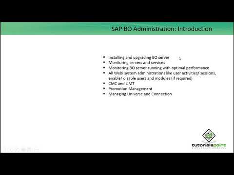 SAP BO Administration Introduction