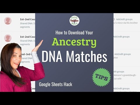 How to Copy Ancestry DNA Matches to Google Sheets Video