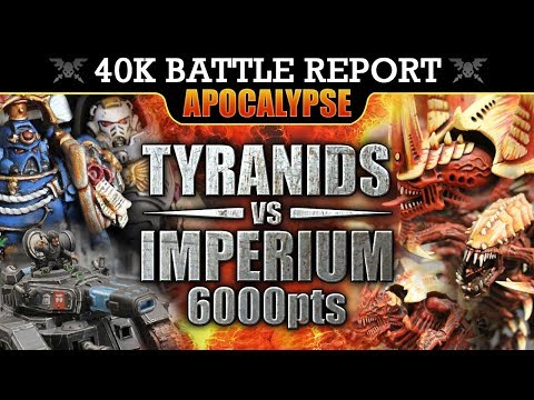 APOCALYPSE Tyranids vs Astra Militarum Warhammer 40K Bat Rep HOLD THEM! HOLD THEM! 8th Ed 6000pts