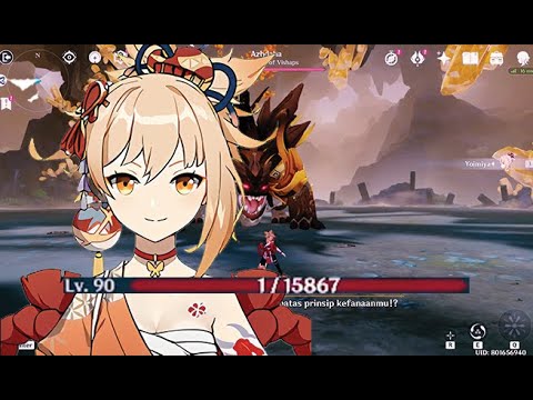 1HP YOIMIYA VS AZDAHA | SOLO NO BUFF