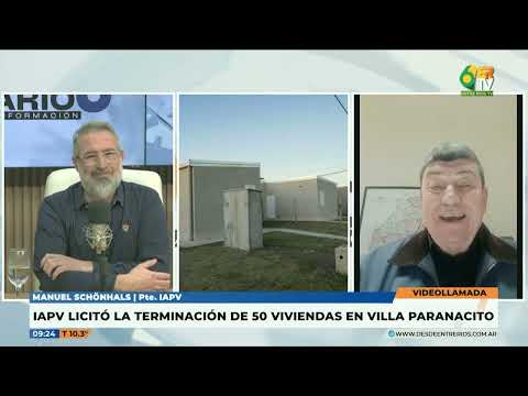 Manuel Schonhals   IAPV licitó la terminación de 50 viviendas en Villa Paranacito