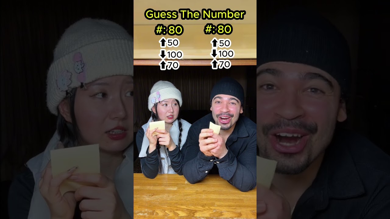 Guess the number challenge with my wife… bad idea 😳💀 #challenge #couple