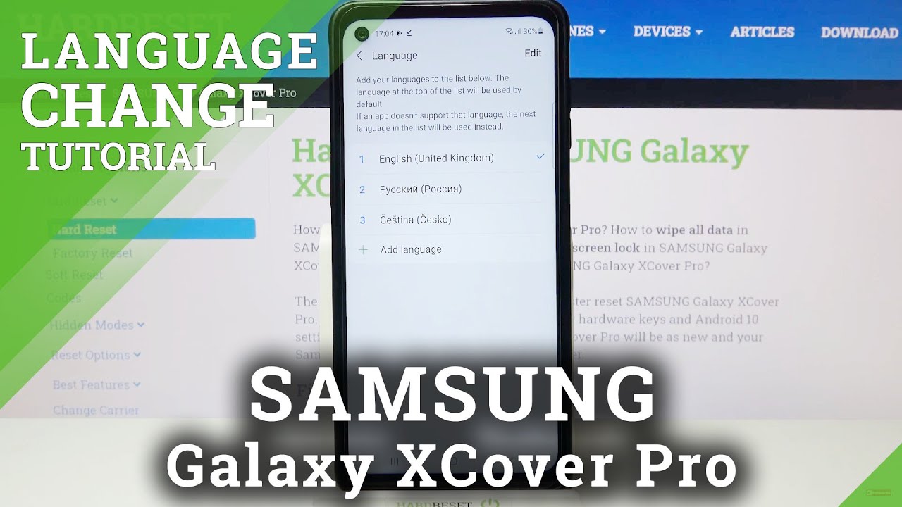 How to Change System Language on SAMSUNG Galaxy XCover Pro – Change Device Language