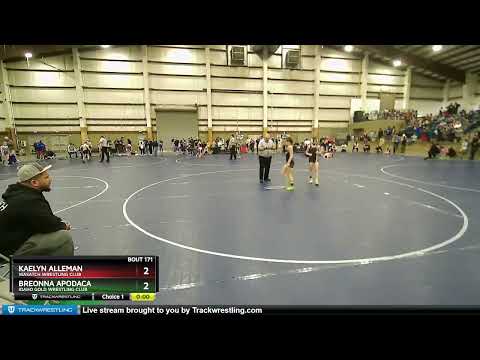 90-95 Lbs Round 3 - Kaelyn Alleman, Wasatch Wrestling Club Vs Breonna Apodaca, Idaho Gold Wrestlin