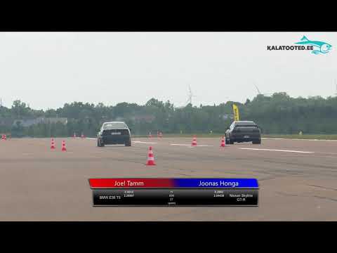 Joel Tamm  BMW E36 T5 vs Joonas Honga - Nissan Skyline GT-R. Dragrace@KuressaareKiirendus2019