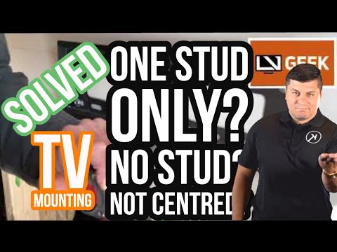 How to mount tv when only one stud is in the middle? How to mount tv on one stud that is off centre?