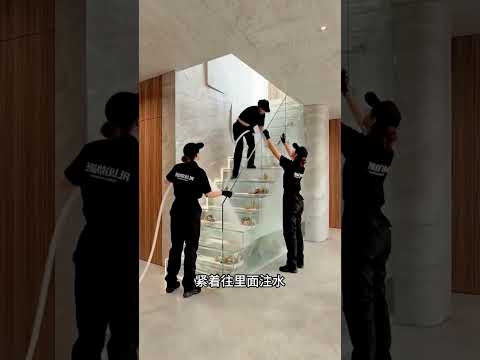 小伙用环氧树脂装修铺地板，成品太惊艳了#手工制作#装修设计