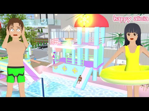 , title : 'Yuta Mio Ke Waterpark Rumah Ranger Pelangi🤣😱🌈 | Sakura School Simulator | Happy Alicia'