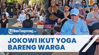 Gaya Jokowi Ikut Sesi Yoga Bareng Warga di Depan Rumahnya, Langsung Buat Heboh