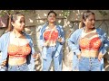 Rashami Desai Open Her Jacket After Seeing Media As She Looking In Hot Bold In Denim Garees
