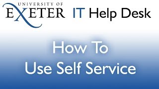 Self Service Portal Video Tutorial