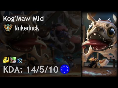 Kog'Maw Mid vs Taliyah - Nukeduck - EUW Challenger Patch 7.7