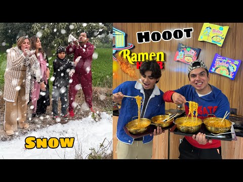 SNOW FALL MEIN HOT NODEL CHALLENGE KIA 😎