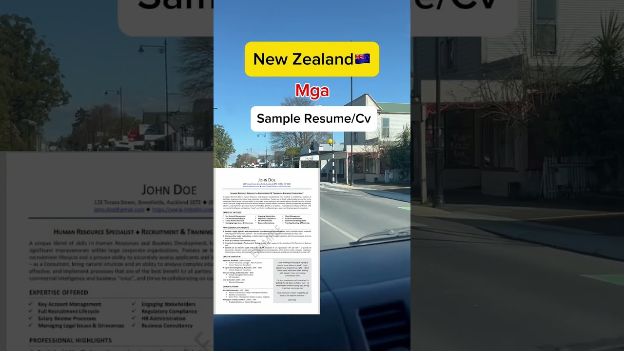 New Zealand🇳🇿 Sample Resume/Cv #newzealand #construction #job #philippines #resume #cv #ofw