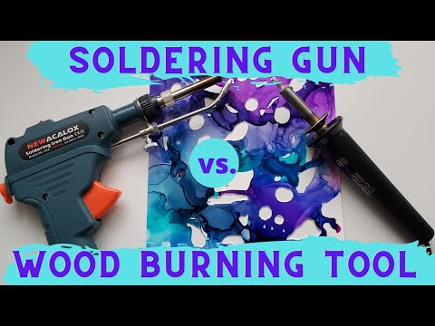 Yupo Paper Technique - Wood burning tool vs. Soldering gun