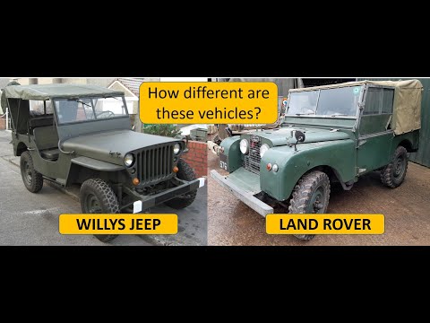 Willys jeep and Land Rover Series 1 comparison. Landrover Series One vs. Hotchkiss M201 'jeep'
