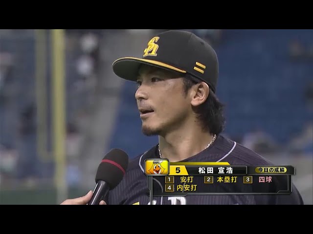 ホークス松田選手ヒーローインタビュー 2014/9/10 F-H