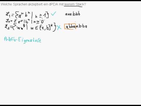 Welche Sprachen akzeptiert ein dPDA mit leerem Stack?